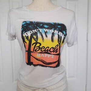 Beach Scene Scoop Neck T-Shirt S